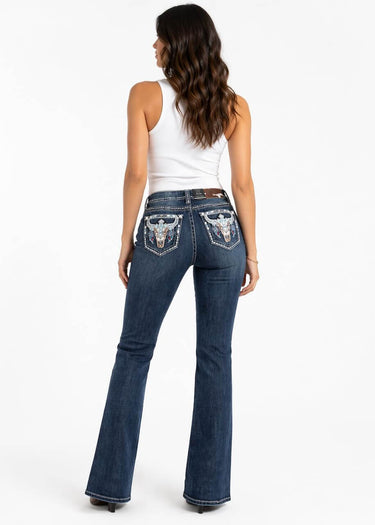 Jeans Grace in LA Damenjeans Bootcut Steer Head