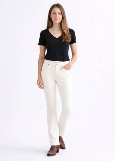 Jeans Low Rise Bold Boot in Worn White di Wrangler