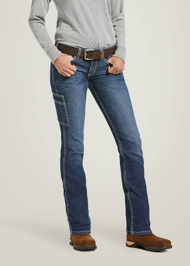 Front Jeans Rebar DuraStretch Riverte Straight Leg Jean Nightride by Ariat