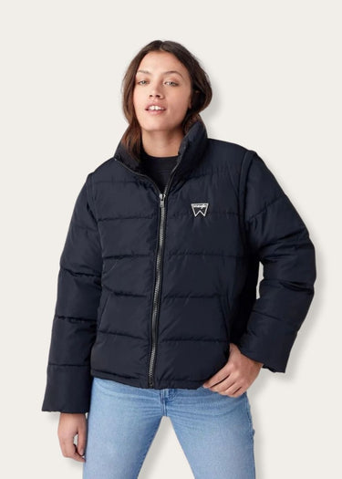 Doudoune courte pour femmes, noire, de Wrangler