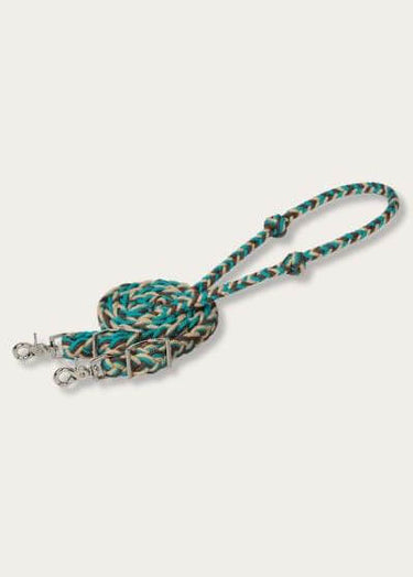 EcoLuxe™ Bamboo Barrel Reins Turquoise/Brown/Tan by Weaver Leather
