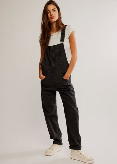 Salopette Ziggy Denim Overall in Mineral Black | Free People
