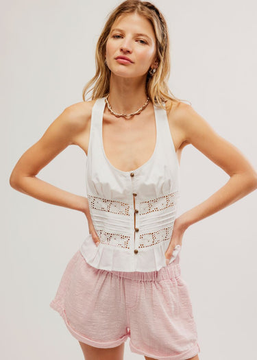 Baja Pink Solar Flare Shorts von Free People