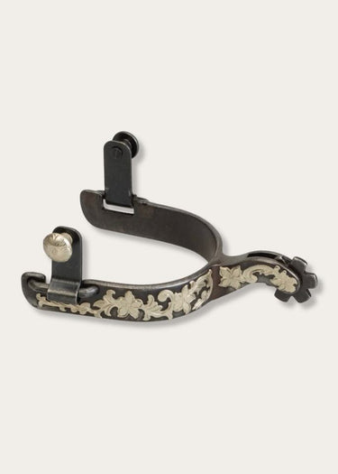 Éperons d'apparat pour femmes avec motif floral en noir lustré par Weaver Leather