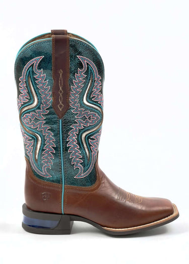 Women's Cowboy Boots Captivate Wide Square Toe in Vintage Caramel Striking Aruba by Ariat