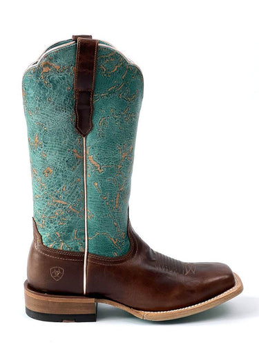 Stivali Western donna Frontier Farrah in Honey Brown|Turquoise Patina di Ariat