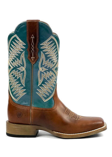 Cowboy Boots for women model Odessa stretching feet green by Ariat
