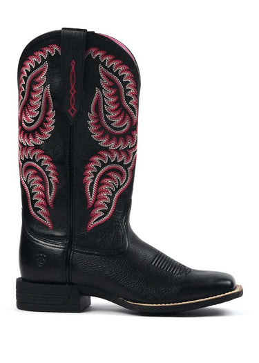 Bottes de cowboy noir pour femmes modèle coite cattle stretchfit