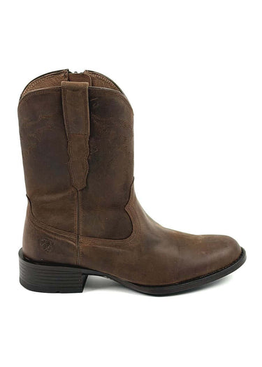 Cowboy Boots Roper Sonoro in Solid Brown by Ariat