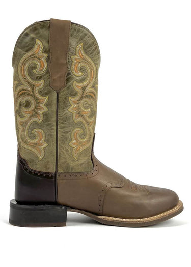 men's Cowboy Boots skull valley side view