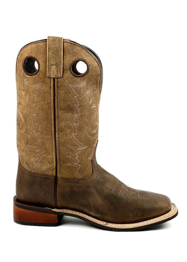 extérieur côté bottes western homme bois détresse marron modèle de Smoky Mountain