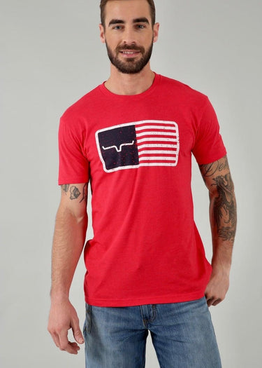 American Trucker T-shirt in red from Kimes Ranch