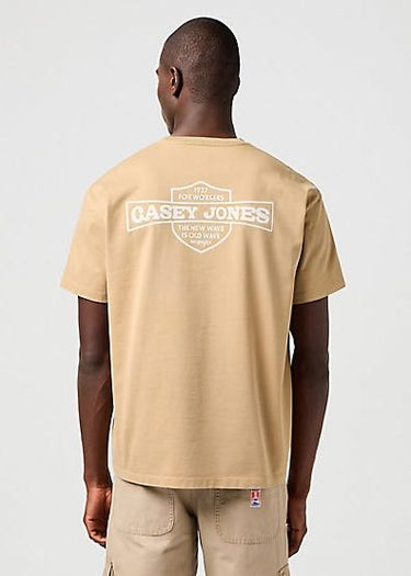 behind Casey Jones Graphic T-shirt in Kelp by Wrangler