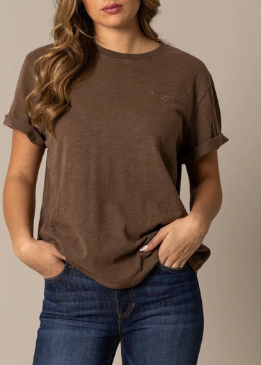 T-shirt femme Ashley en cacao par Kimes Ranch