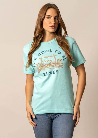 front T-shirt femme It's Cool bleu clair de Kimes Ranch