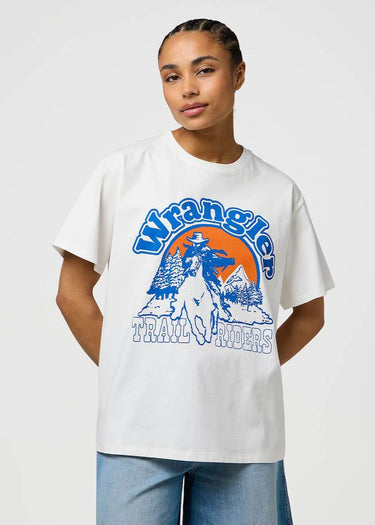 T-shirt loose Girlfriend pour femme par Wrangler