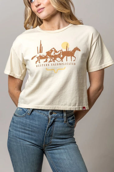 T-shirt donna Plains Stampede in Ivory by Kimes Ranch