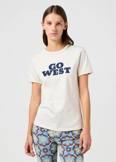 Women's Ringer Tee Vintage T-shirt in White by Wrangler