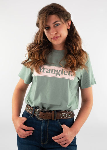 T-shirt rond pour femme en Light Matcha by Wrangler