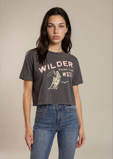 T-Shirt Donna Wilder Than The West in Pepper by Kimes Ranch
