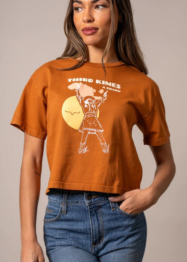Camiseta de mujer «Charming» en color Rust de Kimes Ranch
