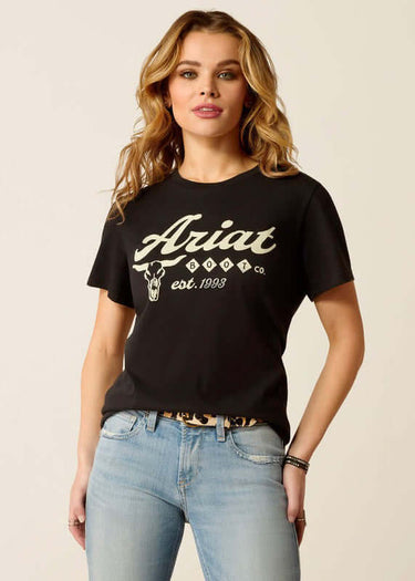 Etablierte Frauen Boot Co Schwarzes T-Shirt von Ariat