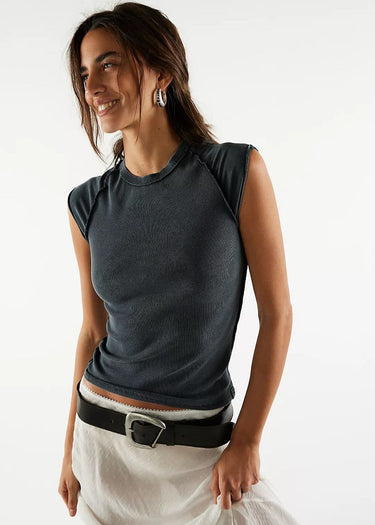 T-shirt Ever Had in Schwarz von Free People