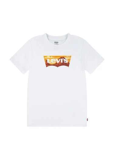 T-shirt manches chauve-souris Golden Glow pour garçon, blanc brillant Levi's