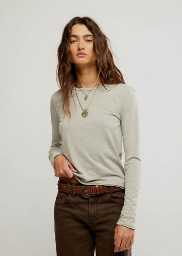 Nova Tee long sleeve T-shirt in caiman by Free People