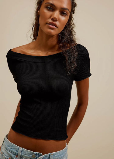 Camiseta Ribes Seamless negra de Free People