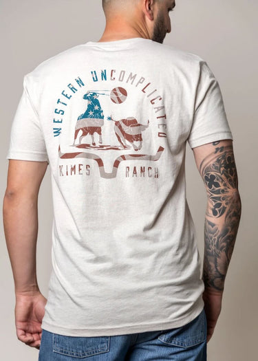 T-Shirt Uomo American Cowboy in Sand by Kimes Ranch