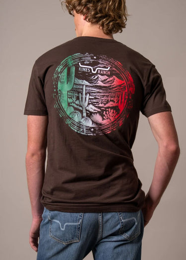 dietro T-Shirt Uomo Mexico Prairie in Dark Chocolate by Kimes Ranch