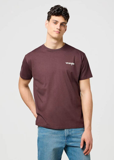 Vintage Grafik-T-Shirt in Mahagoni von Wrangler
