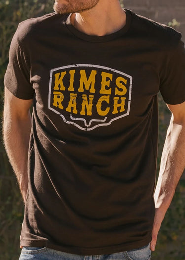 T-Shirt Uomo Wood Black in Dark Chocolate by Kimes Ranch
