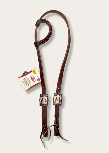 Tête de lit pour le designer Thunderbird Horse Heel Buckle de Weaver Leather