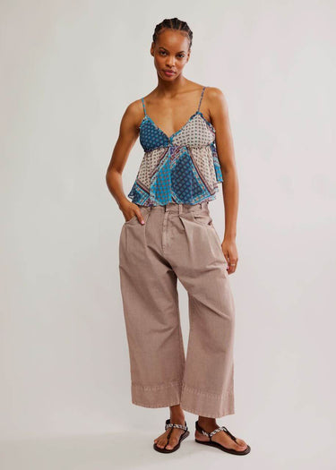 Alix Printed Top in Ocean Combo by Free People