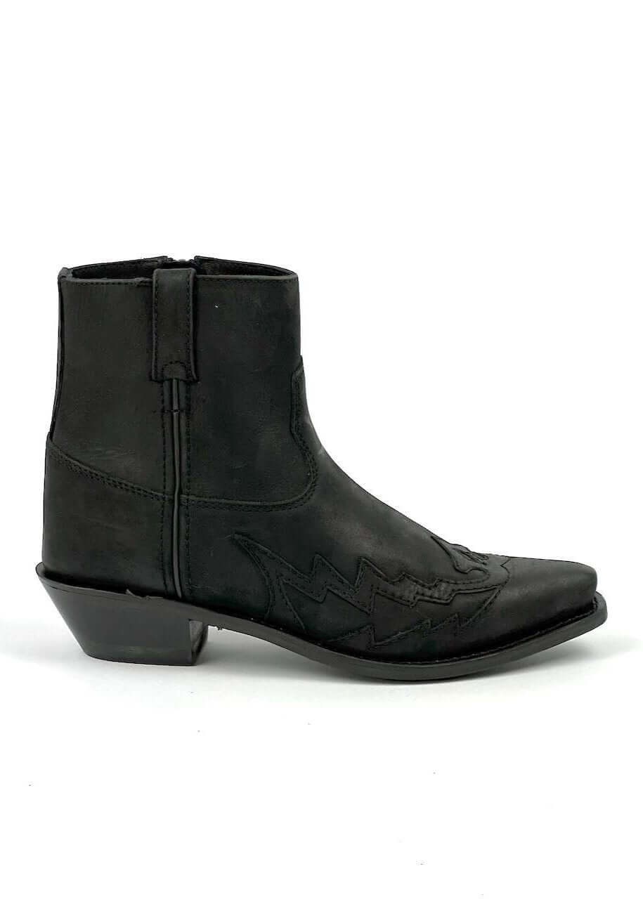 Bottines texanes pour homme, modèle Sidney, noir mat par Old West