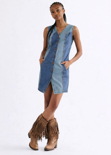 Vestito Slim Lightweight in Patchwork di Wrangler