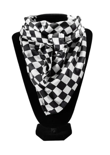 Wild Rag in Seta Checkerboard Black & White by M&F