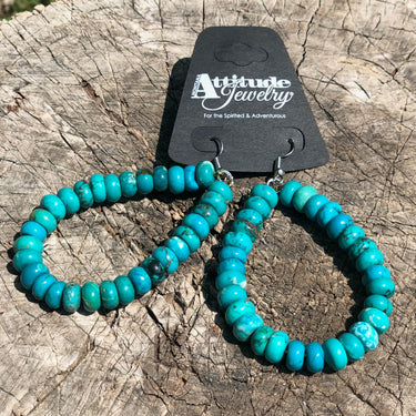 Boucles d'oreilles perles bleues