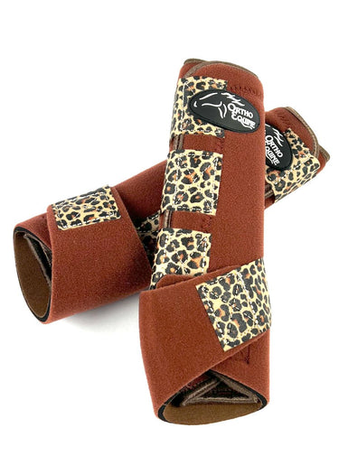 tiges western marron à motif de guépard pour chevaux par Ortho Equine