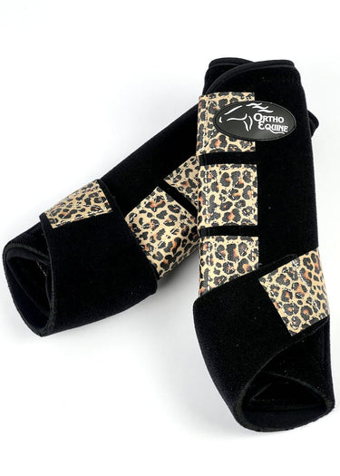 Western shanks for horses with cheetah pattern by Ortho Equine
