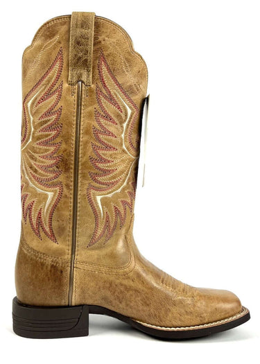 côté Western boot Ariat pour femmes modèle Rockdale Almond Buff