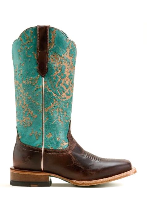 Stivali Western donna Frontier Farrah in Honey Brown|Turquoise Patina di Ariat