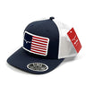 Berretto con visiera American Trucker in Navy|White di Kimes Ranch