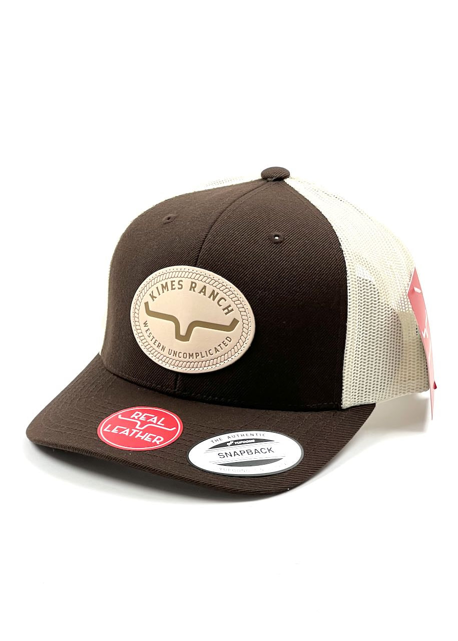 Berretto con visiera Carson in Brown di Kimes Ranch