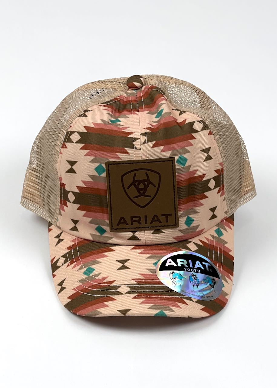 davanti Berretto con visiera Ponyflo Aztec Print pink di Ariat