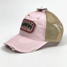 Berretto con visiera Howdy Distressed Patch Light Pink di Ariat