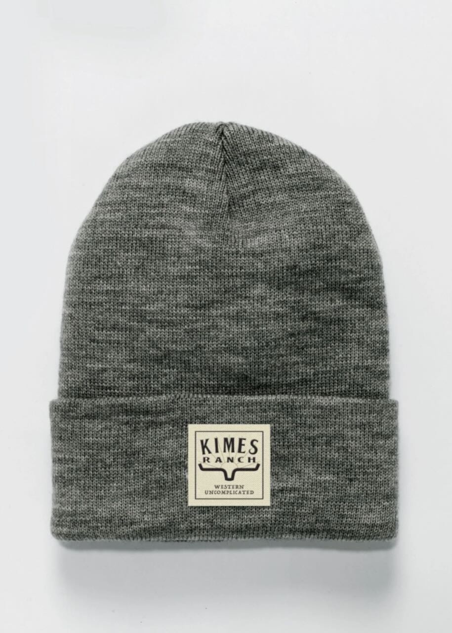 Berretto Workday Label in Dark Grey Heather di Kimes Ranch