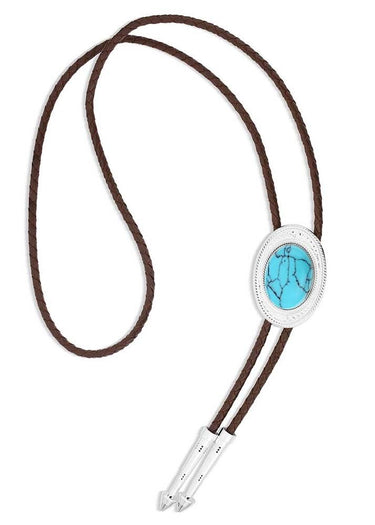 esposizione Bolo Tie Outlaw Turquoise by Montana Silversmiths